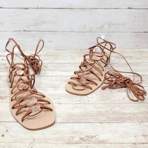 Daniella Shevel strappy leg wrap sandals